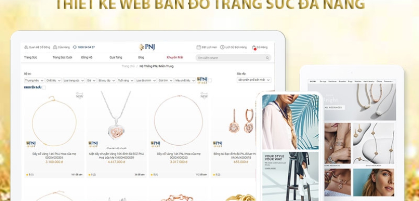 Thiết kế web bán đồ trang sức Đà Nẵng