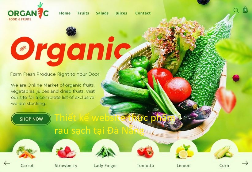 Thiết kế website thực phẩm rau sạch tại Đà Nẵng