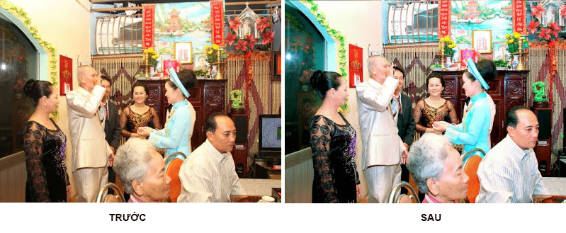 cách chỉnh ảnh tiệc cưới, action chỉnh màu ảnh thẻ, preset hình tiệc, action ảnh kỷ yếu, action làm sáng ảnh, action chinh da