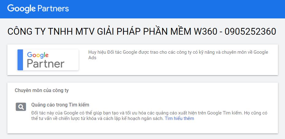 Đối tác chạy quảng cáo google tại Đà Nẵng