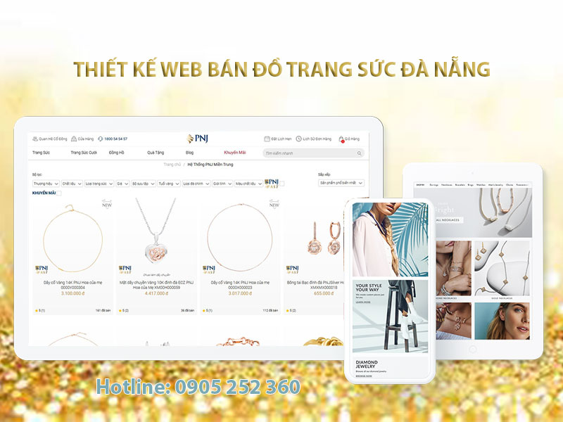 Thiết kế web bán đồ trang sức Đà Nẵng