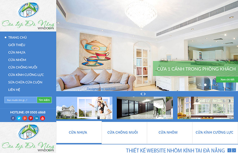 Thiết kế website nhôm kính tại Đà Nẵng