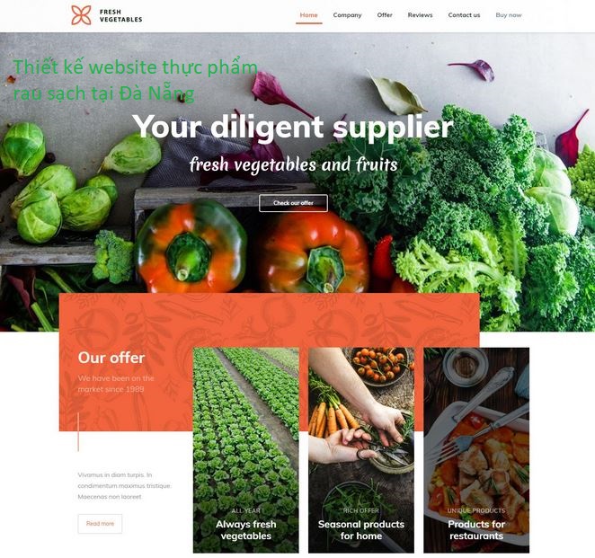 Thiết kế website thực phẩm